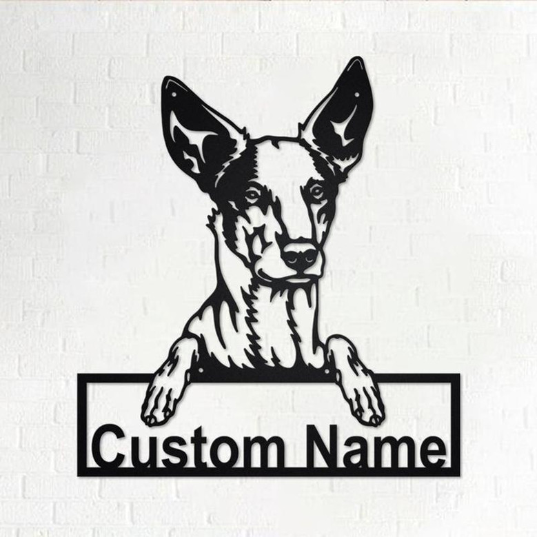 Custom Podenco Dog Metal Wall Art, Personalized Podenco Name Sign Decoration For Room, Podenco Home Decor, Custom Dog, Podenco Dog