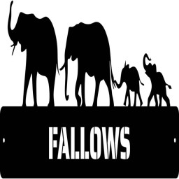 Elephant Family Custom Metal Sign - Last Name Wall Decor Sign Animal Lovers - Personalized Family Name Sign for Parents and Kids