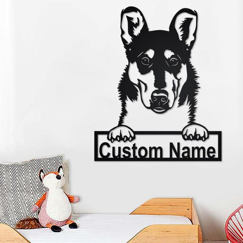 Custom Smooth Collie Dog Metal Wall Art, Personalized Smooth Collie Name Sign Decoration For Room, Smooth Collie Home Decor, Custom Dog