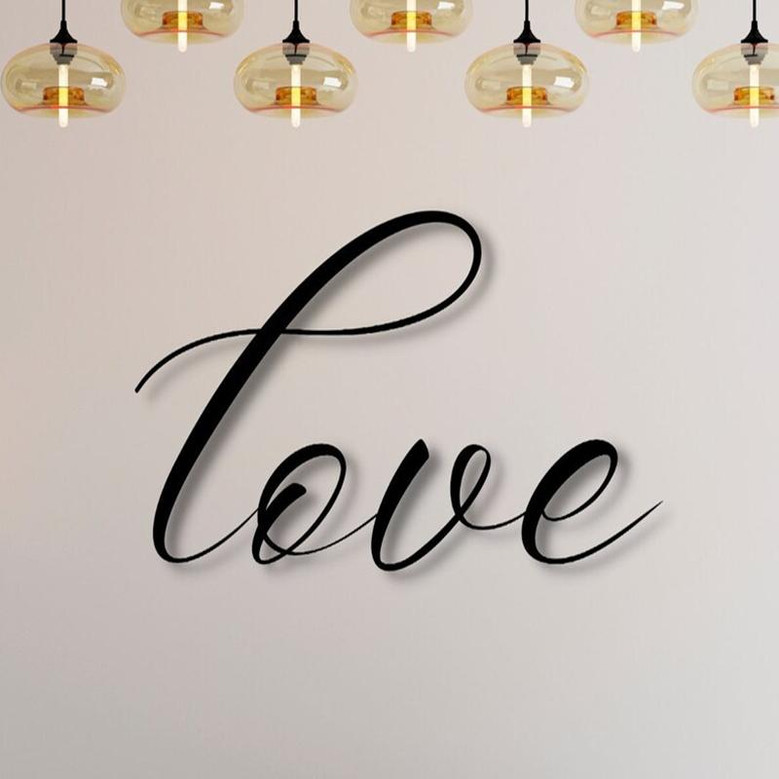 Love Sign, Faith Sign, Personalized Metal Sign, Metal Established Sign, Housewarming Gift, Door Hanger, Wedding Gift, Metal Monogram Sign
