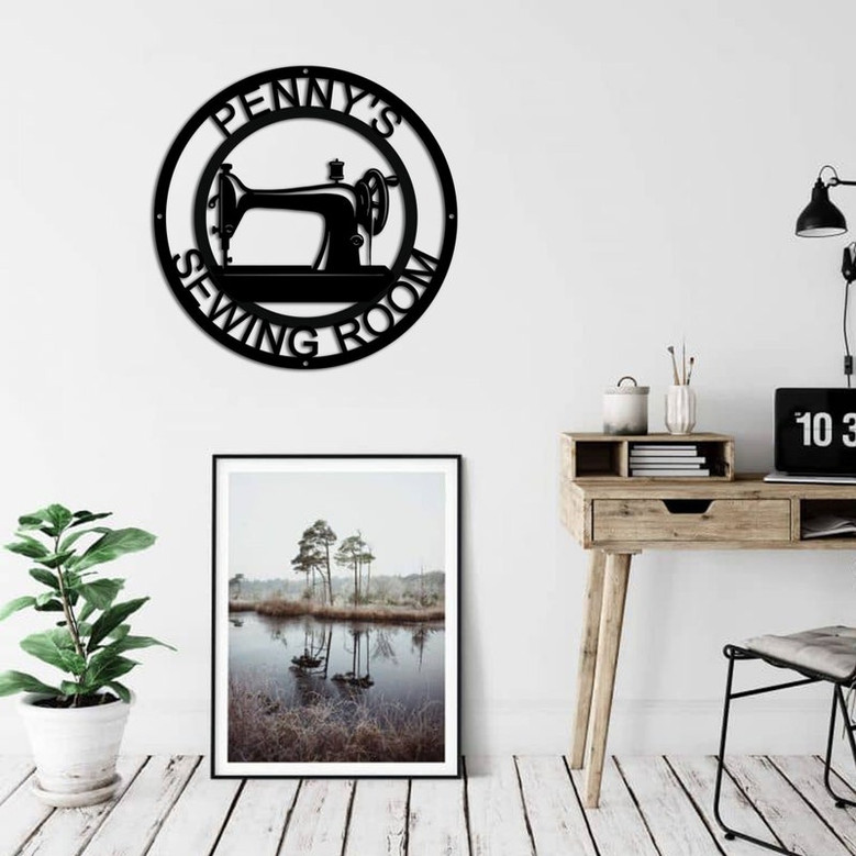Sewing room sign, personalized sign, sewing sign, metal sewing sign, quilting sign, sewing machine sign, gift for grandma, gift for mom