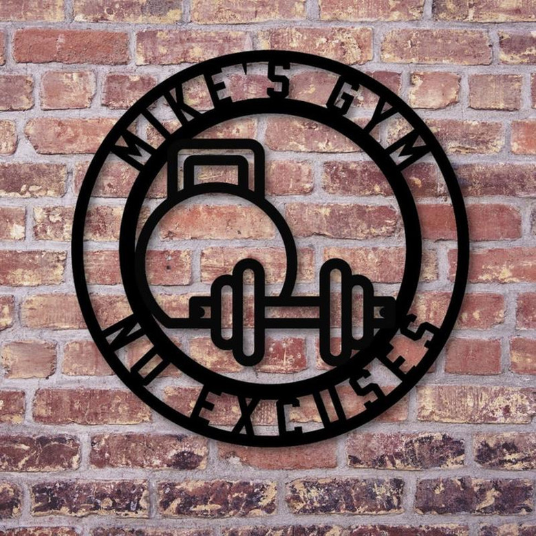 Personalized Home Gym Signs for Workout Room, Personalized Metal Sign, Home Gym Wall Art,Home Gym Decor Personalized Gym Sign Weight Lifting