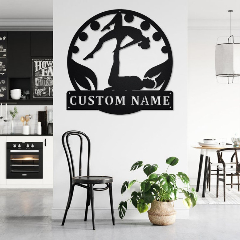 Personalized Acroyoga Metal Sign | Acroyoga Metal Wall Art | Acroyoga Metal Sign | Acroyoga Lover | Acroyoga Gift | Acroyoga | Yoga Gift