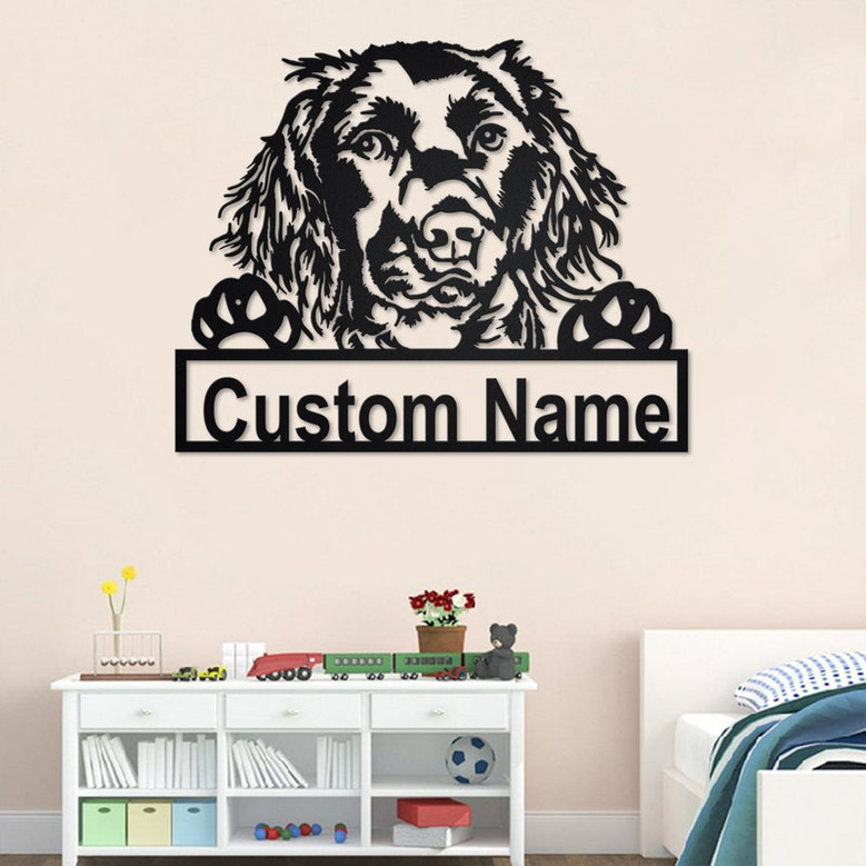 Custom Scotia Duck Tolling Dog Metal Wall Art, Personalized Scotia Duck Tolling Name Sign Decoration For Room,Scotia Duck Tolling Home Decor
