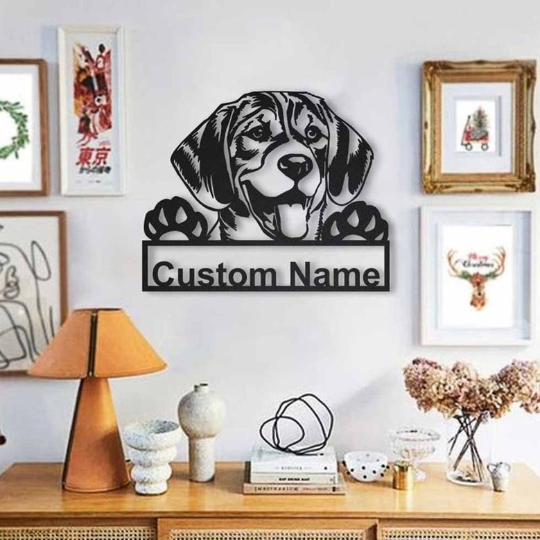 Personalized Beagle Dog Metal Sign Art | Custom Beagle Dog Metal Sign | Dog Gift | Birthday Gift | Animal Funny