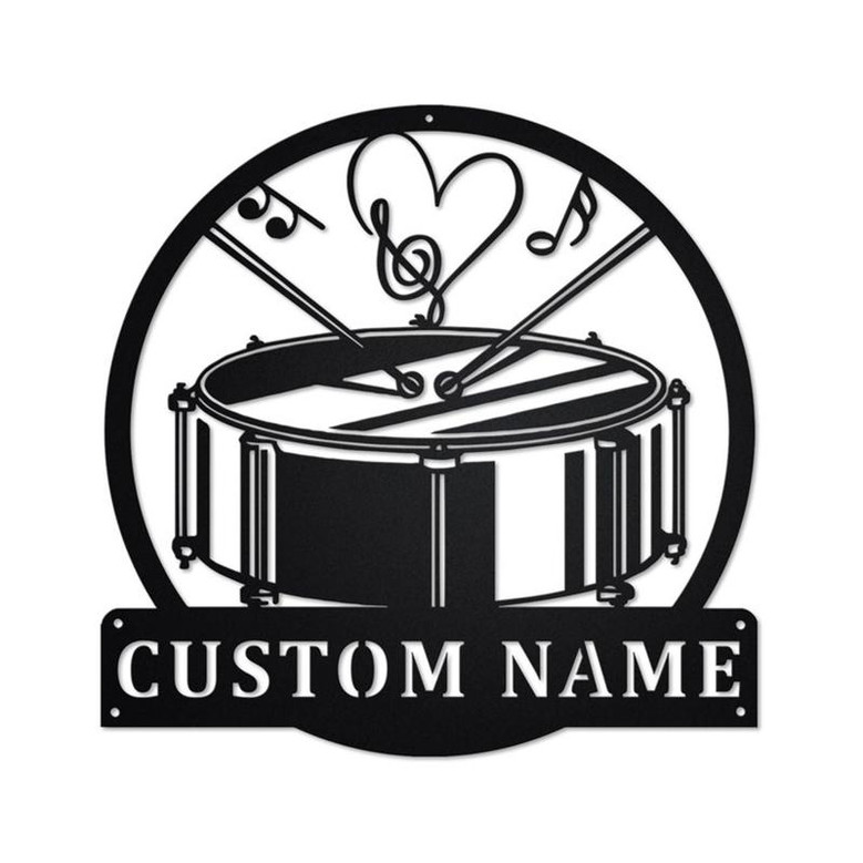 Personalized Snare Drum Metal Sign | Snare Drum Metal Wall Art |Snare Drum Metal wall Decor | Snare Drum Gift | Custom Snare Drum