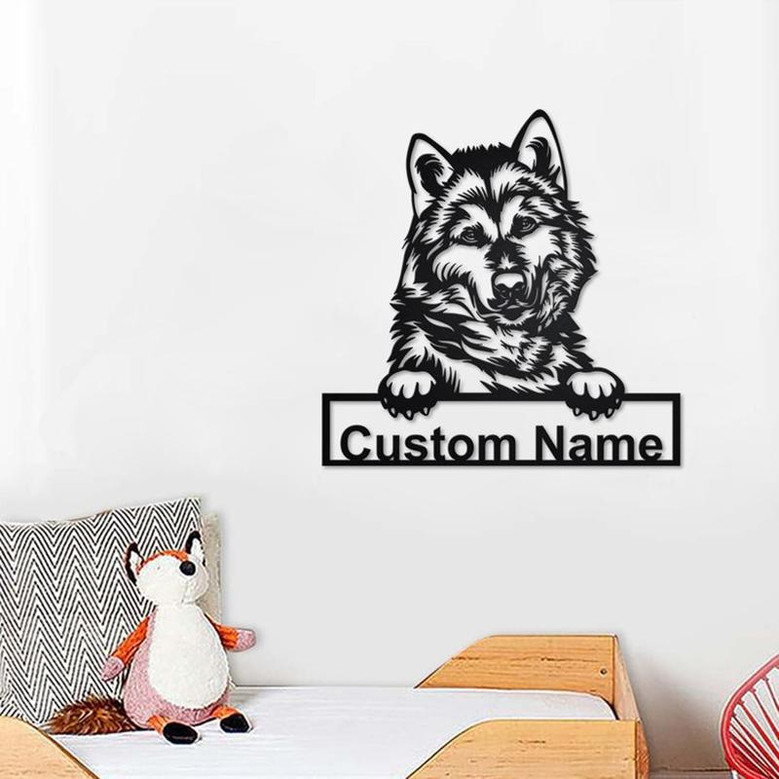 Personalized Alaskan Malamute Metal Sign |Alaskan Malamute Metal Wall Art | Dog Metal Sign | Alaskan Malamute Lover Gifts | Dog Lover Gifts