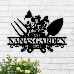 Personalized Garden Metal Art, Garden Sign, Outdoor Home Decor, Personalized Metal Sign For Garden