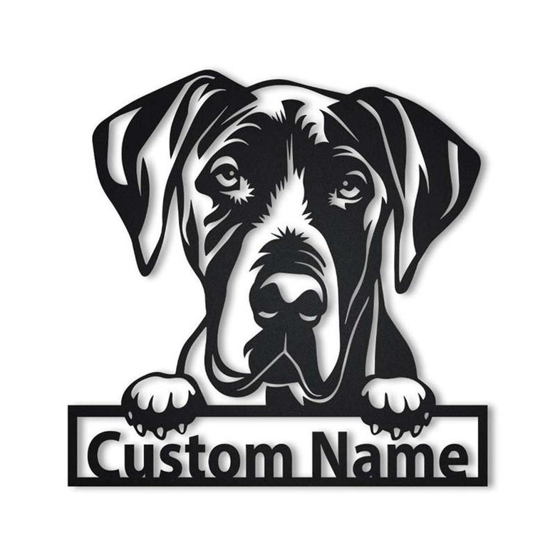 Personalized Great Dane Dog Metal Sign Art | Custom Great Dane Dog Metal Sign | Birthday Gift | Animal Funny