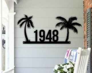 Address sign-metal address sign-address plaque-metal address plaque-number sign-outdoor sign-house number sign