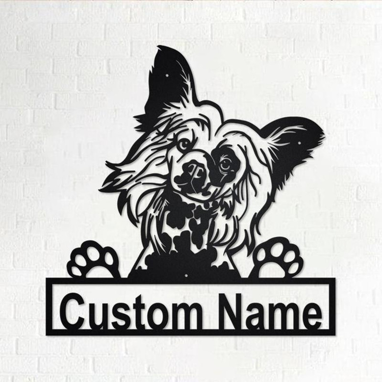 Personalized Chinese Crested Metal Sign | Chinese Crested Metal Wall Art | Chinese Crested Metal Wall Decor | Custom Cane Corso | Custom Dog