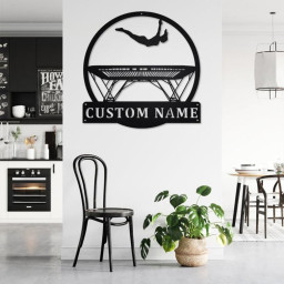 Personalized Trampolining Metal Sign | Trampolining Metal Wall Art | Trampolining Metal wall Decor | Trampolining Lover| Custom Trampolining