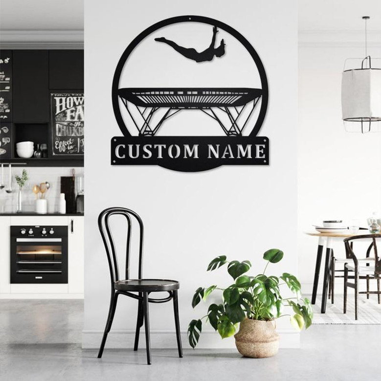 Personalized Trampolining Metal Sign | Trampolining Metal Wall Art | Trampolining Metal wall Decor | Trampolining Lover| Custom Trampolining