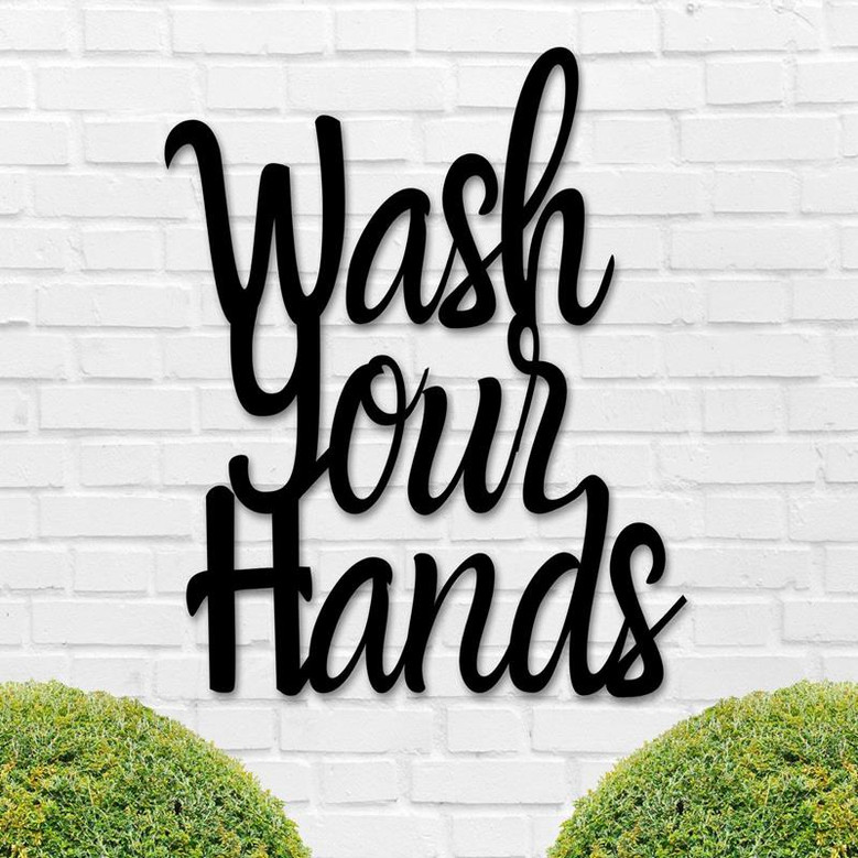 Wash Your Hands Sign Bathroom Sign Bathroom Decor Metal Sign Farmhouse Decor Funny Bathroom Sign Top Bathroom Sign Sink Sign Gift