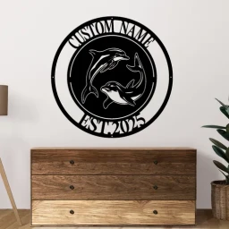Custom Dolphin Metal Sign