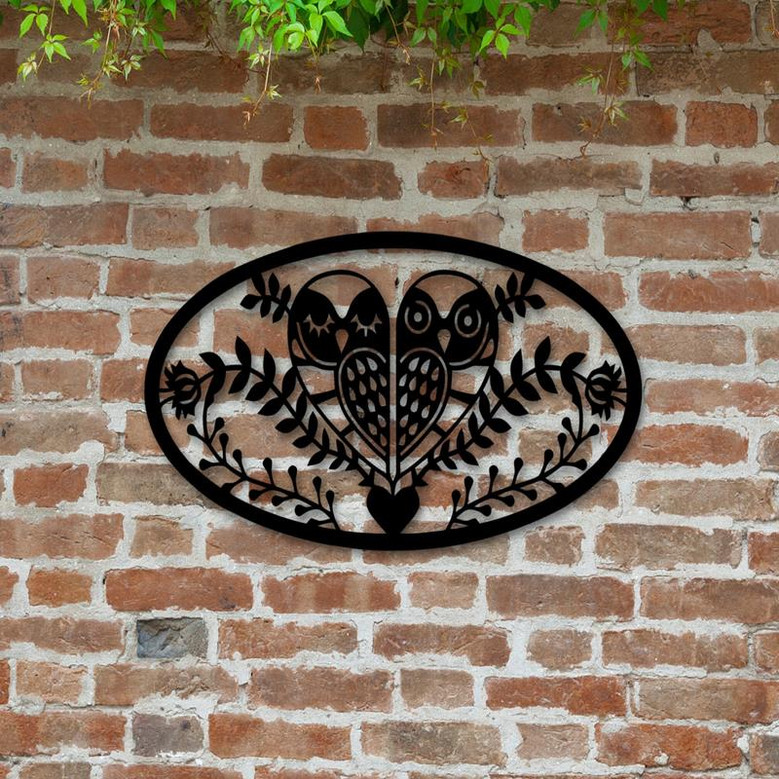 Owl Decor Farmhouse Decor Owl Wall Hanging Owl And Flower Decor Owl Wall Art Metal Wall Decor Living Room Wall Decor Metal Owl Sign