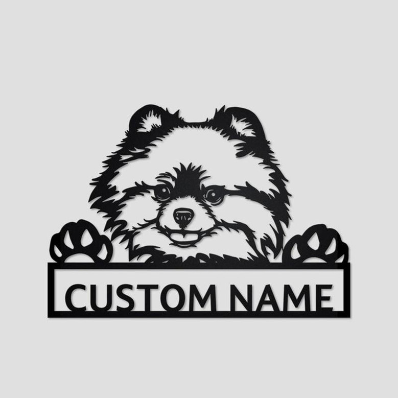 Personalized Pomeranian Metal Sign | Pomeranian Metal Wall Art| Dog Metal Sign| Pomeranian Gift| Dog Lover| Pomeranian Lover Gift Pomeranian