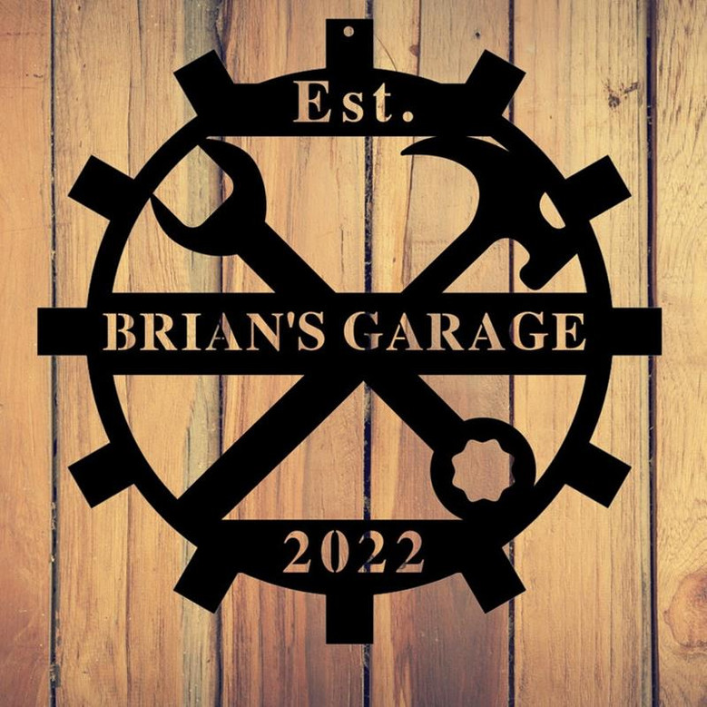 Custom Workshop Man Cave Sign, Man Cave Metal Signs, Personalized Man Cave Sign Metal