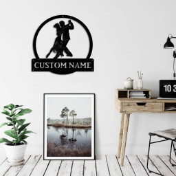 Personalized Tango Dance Monogram Metal Sign Art, Custom Tango Dance Metal Sign, Tango Dance Lover Sign Decoration For Living Room