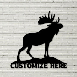 Moose Sign, Customizable Metal Home Decor, moose metal sign, moose metal art, custom moose, moose mountain, moose animals