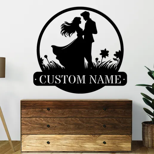 Couple Valentine Metal sign