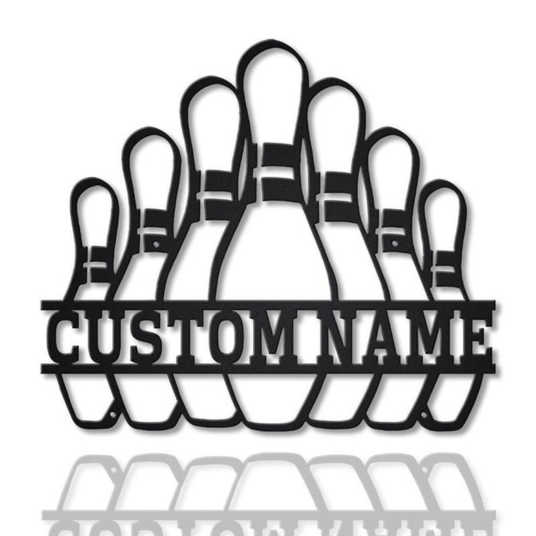 Personalized Bowling Pin Metal Sign | Custom Bowling Metal Sign | Sport Gifts | Birthday Gift | Bowling Sign