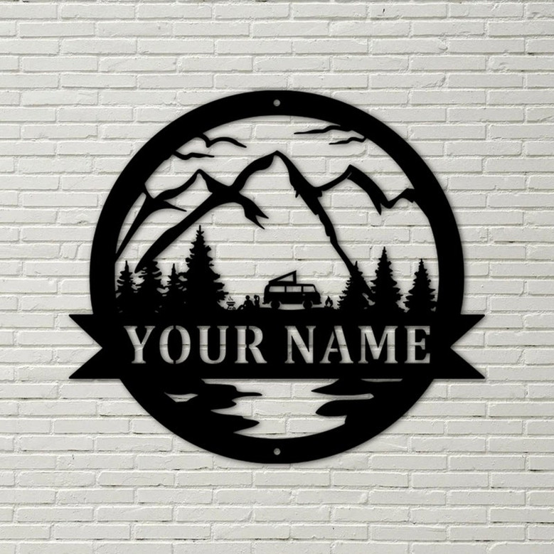 Custom Bass Family Lake Sign Decor Metal Lake House Decor Gifts, custom camper sign, outdoor garden decor, hunting monogram, last name sign