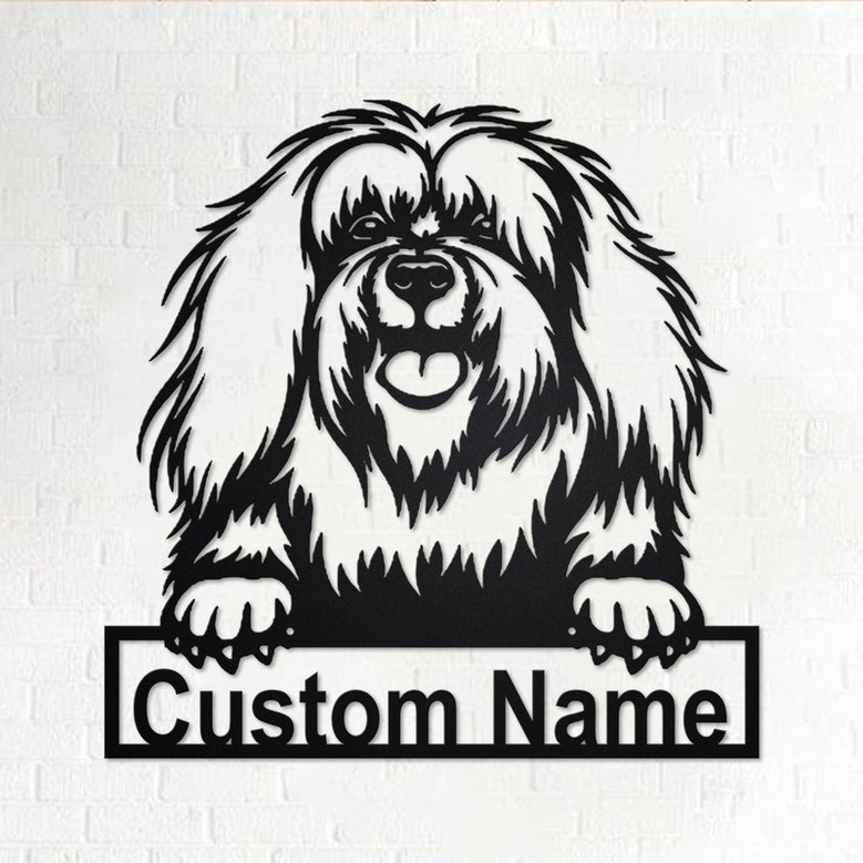 Personalized Bichon Lyon Metal Sign | Bichon Lyon Metal Wall Art | Dog Metal Sign | Dog Lover Gift | Bichon Lyon Lover Gift | Bichon Lyon