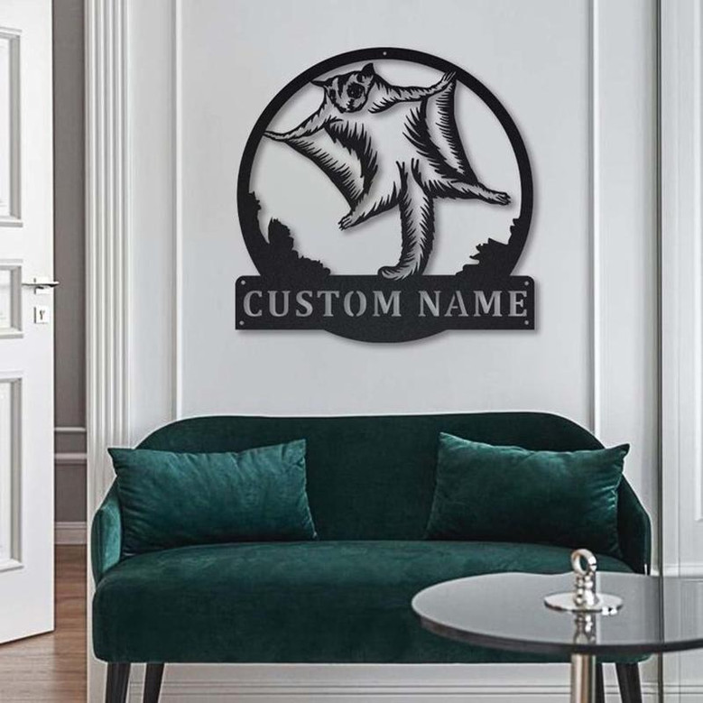 Personalized Sugar Glider Metal Sign Art | Custom Sugar Glider Metal Sign | Animal Funny | Pets Gift | Birthday Gift