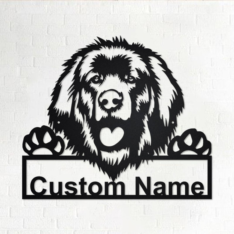 Custom Leonberger Dog Metal Wall Art, Personalized Leonberger Name Sign Decoration For Room, Leonberger Home Decor, Custom Dog, Leonberger