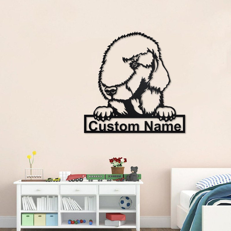 Personalized Bedlington Terrier Metal Sign | Bedlington Terrier Metal Wall Art | Dog Metal Sign | Dog Lover Gifts | Dog Metal Wall Decor