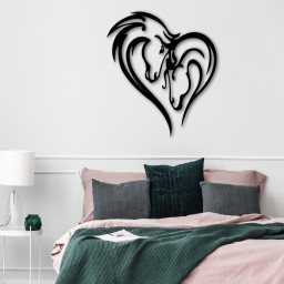 Horse Heart Sign Custom Horse Decor Farm Sign Custom Ranch Decor Horse Rider Equestrian Gifts Horse Ride Barn Decorations Pony Gifts