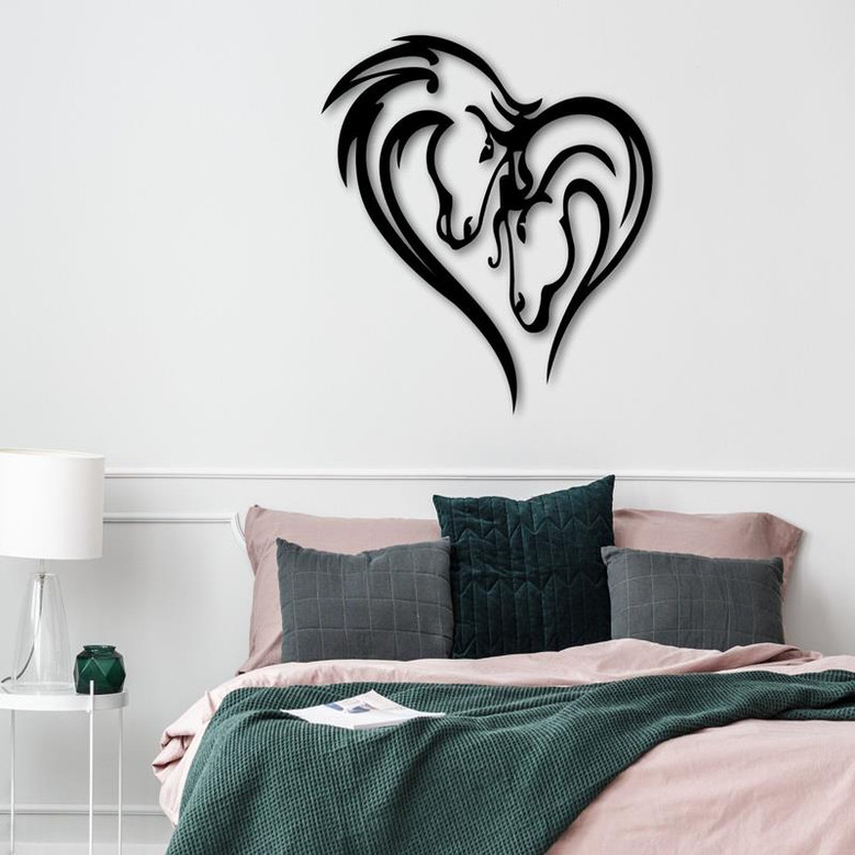 Horse Heart Sign Custom Horse Decor Farm Sign Custom Ranch Decor Horse Rider Equestrian Gifts Horse Ride Barn Decorations Pony Gifts
