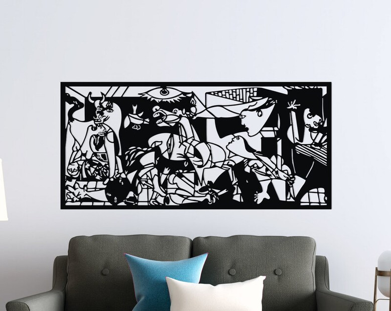 Guernica Metal Wall Art , Large Metal Wall Art , Housewarming gift, Metal Wall Decor