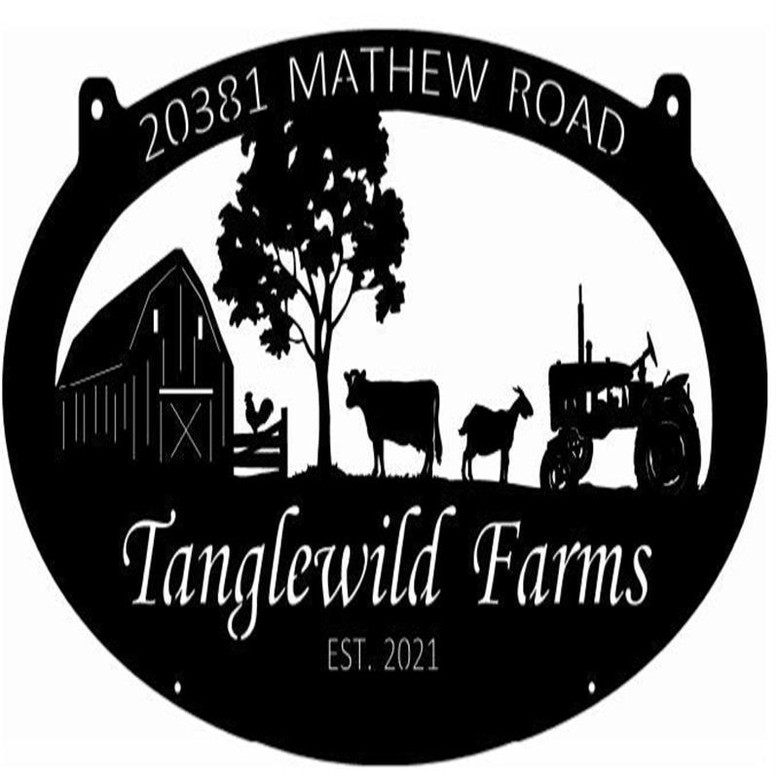 Metal Farm Sign Barn Cow Goat Tractor Sign Metal Wall Art Metal House Sign