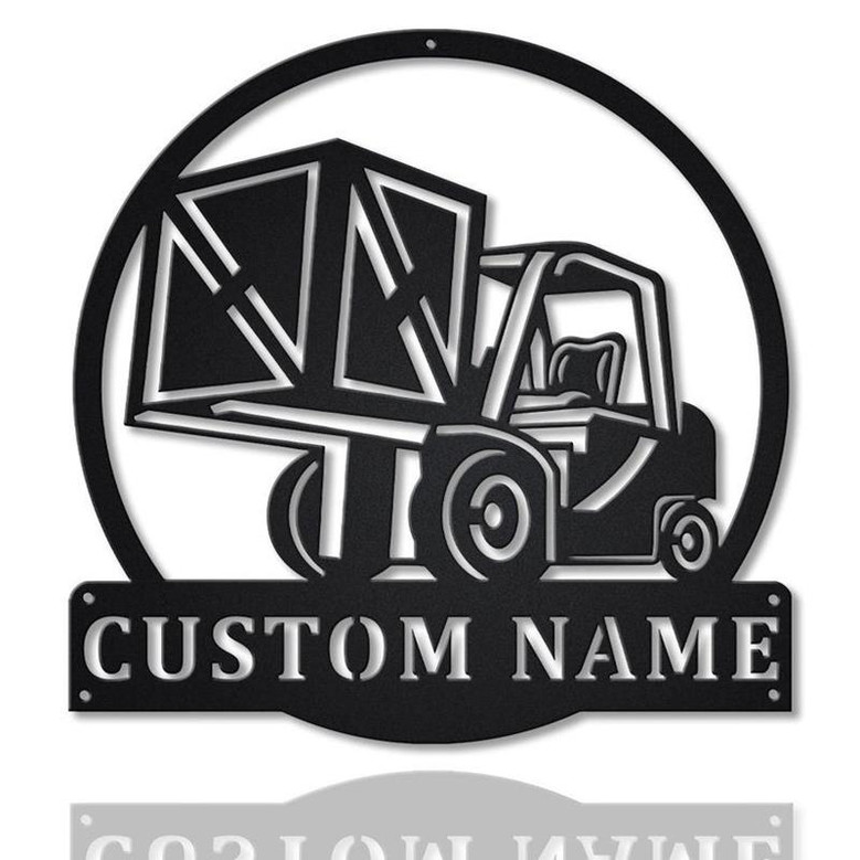 Personalized Forklift Driver Monogram Metal Sign,Custom Forklift Driver Metal Sign