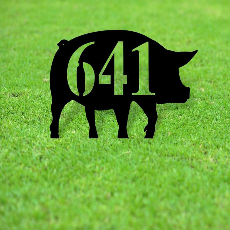 Pig Address Sign Pig Themed Address Sign Farm Animal Address Sign Yard Address Sign House Number Plaque Farm Sign Ranch Address Sign