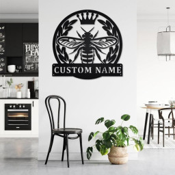 Personalized Queen Bee Metal Sign | Queen Bee Metal Wall Art | Queen Bee Metal wall Decor | Honey Bee Lover Gift | Custom Honey Bee