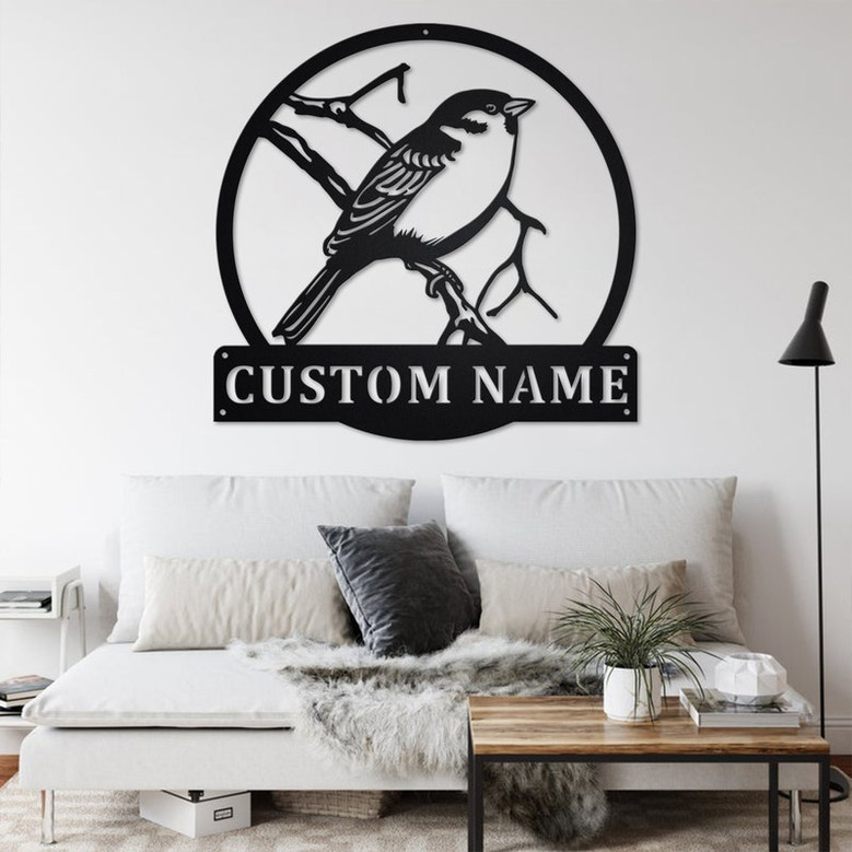 Custom Sparrow Metal Wall Art, Personalized Sparrow Name Sign Decoration For Room, Sparrow Home Decor, Custom Sparrow, Sparrow Bird