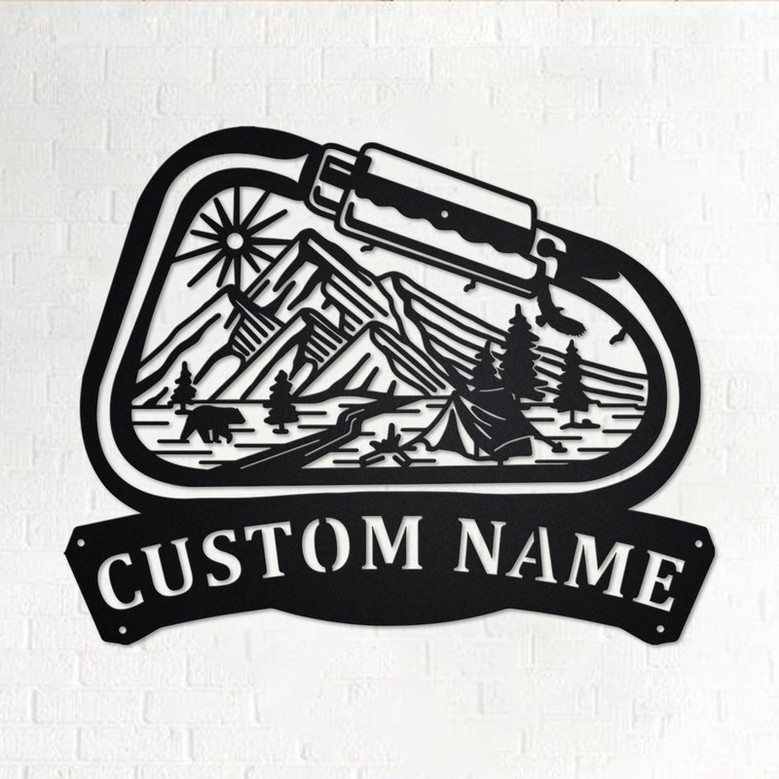 Custom Climb Outdoor Nature Metal Wall Art, Personalized Climber Name Sign Decoration For Room, Climbing Home Decor, Custom Climber, Climber