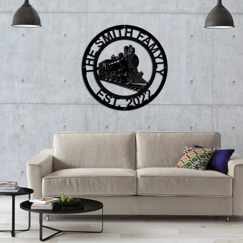 Personalized Train Sign - Train conductor gift, Train driver gift, Train Metal Sign, custom train sign - Metal Wall Decor, Railway decor