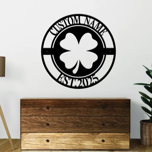 Custom ST Patrick's Metal Signs Hanging Wall Decor