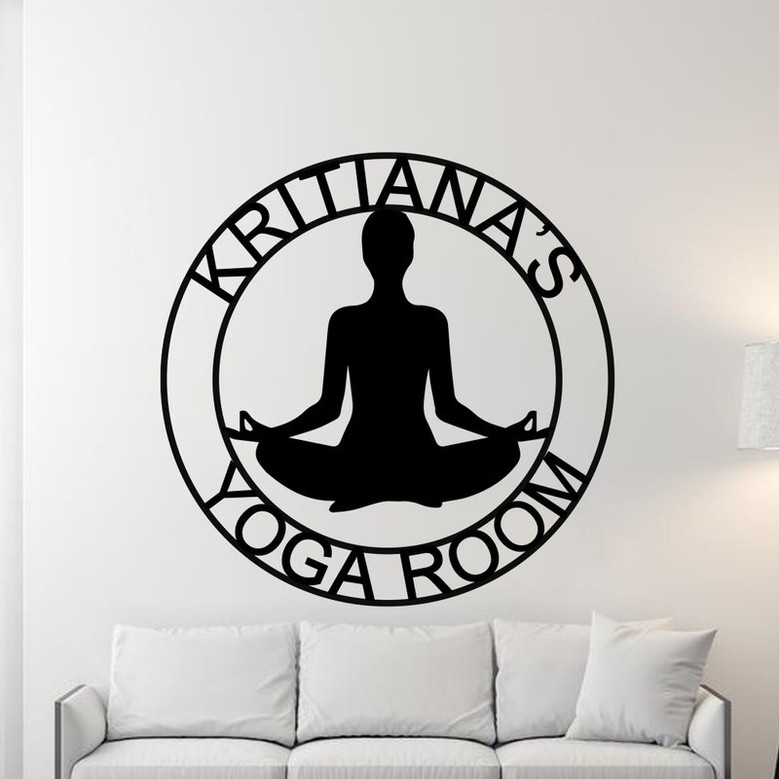 Mothers day gift, Personalized Mothers day Gift, Gift for Mom, Custom Yoga Metal Sign, Personalized Yoga Sign, Yoga Studio Decor, Gift Mom