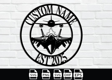 Custom Airplane Metal Sign
