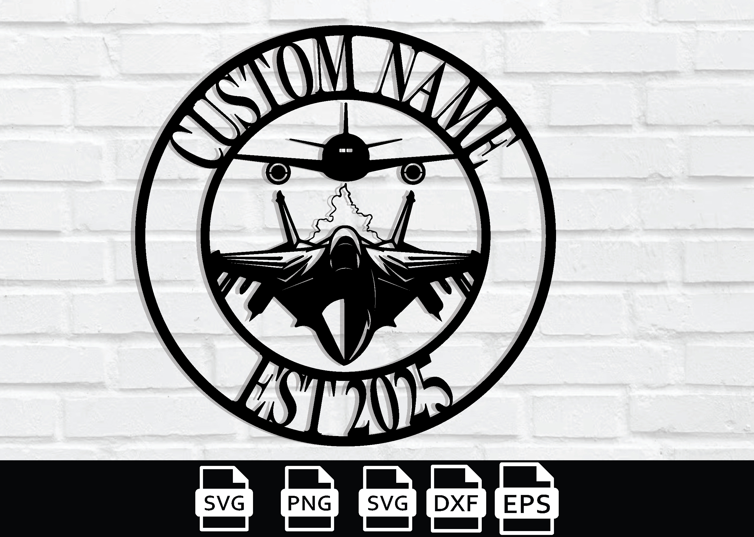 Custom Airplane Metal Sign