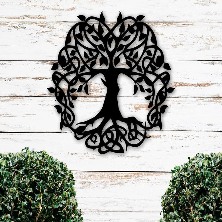 Organic Tree Of Life Wall Art Farm House Rustic Home Decor Custom Metal Art Tree Of Life Wall Art Unique Gift Ideas
