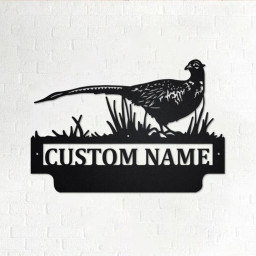 Custom Pheasant Metal Wall Art, Personalized Pheasant Name Sign Decoration For Room, Pheasant Home Decor