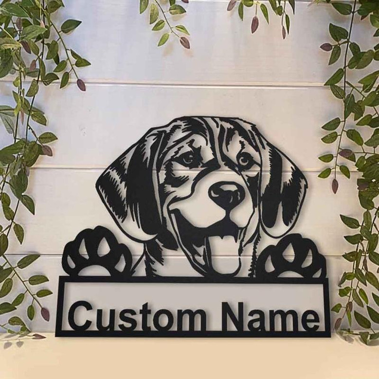 Personalized Beagle Dog Metal Sign Art | Custom Beagle Dog Metal Sign | Dog Gift | Birthday Gift | Animal Funny