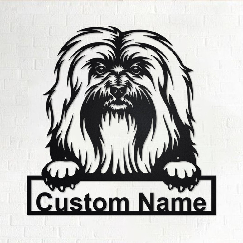 Custom Havanese Dog Metal Wall Art, Personalized Havanese Name Sign Decoration For Room, Havanese Home Decor, Custom Dog,Custom Havanese Dog