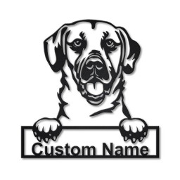 Personalized Black Mouth Cur Dog Metal Sign Art | Custom Black Mouth Cur Dog Metal Sign | Father's Day Gift | Pets Gift | Birthday Gift
